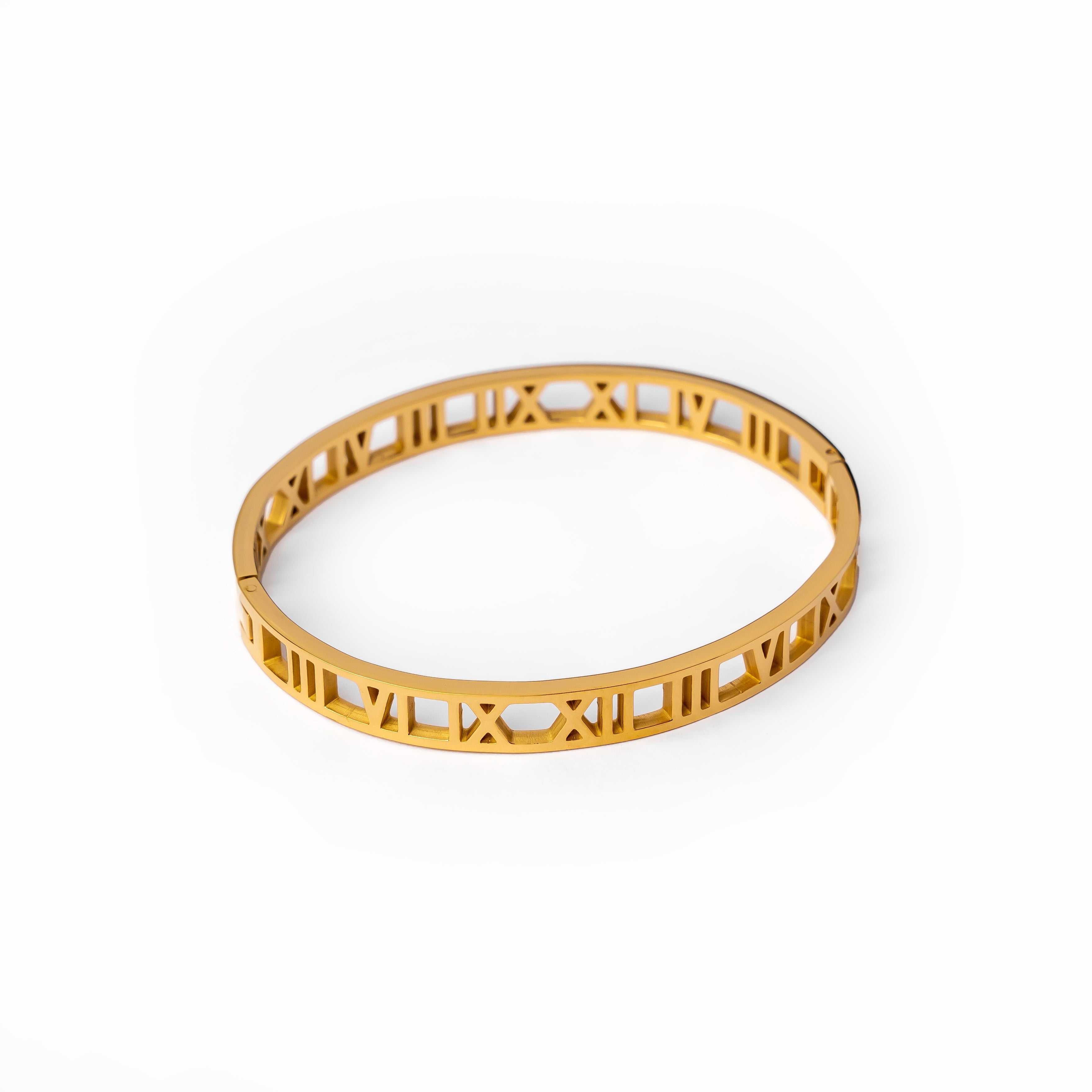 Emily – Armband Hohlzahlen Golden