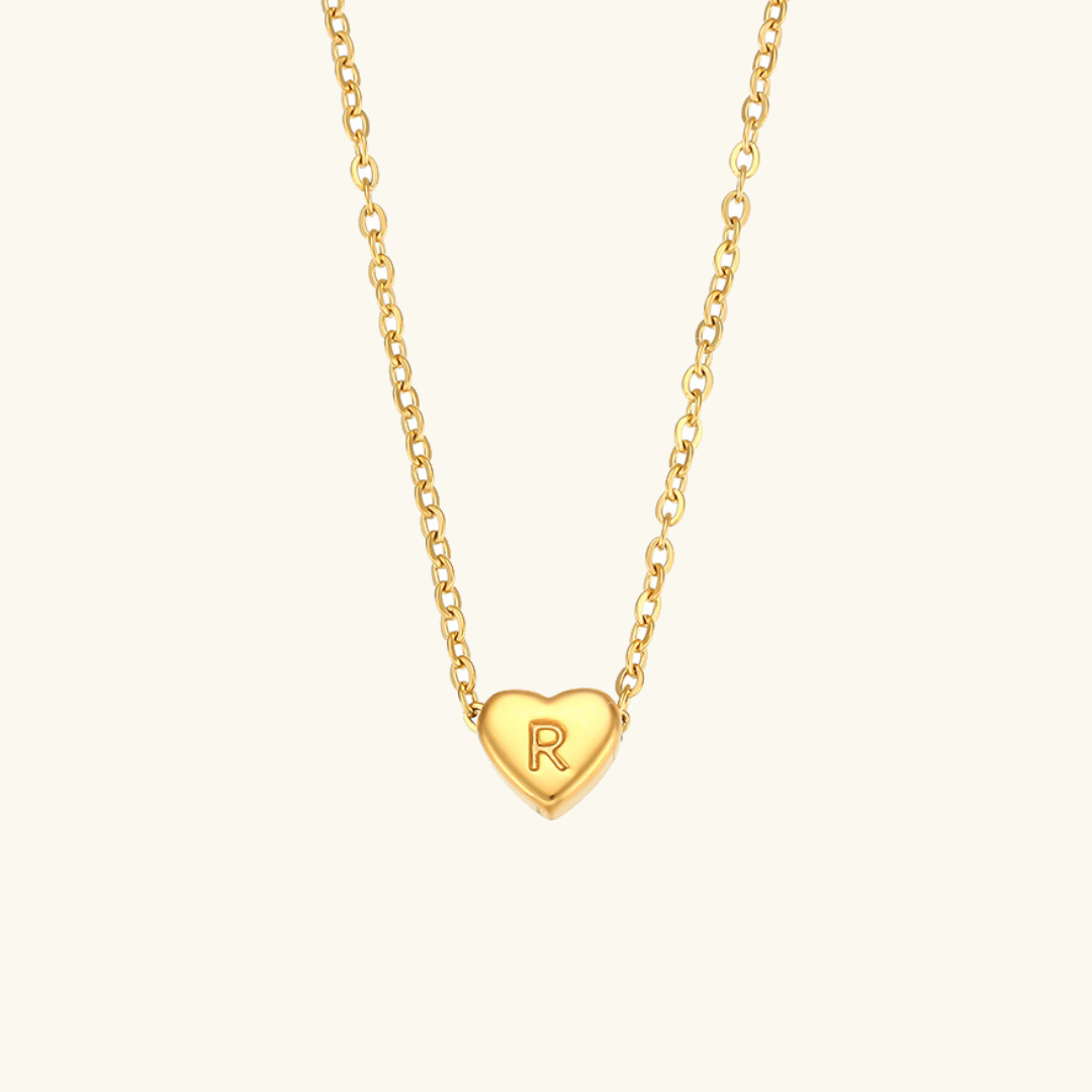 Herz - Initiale Gold Halskette