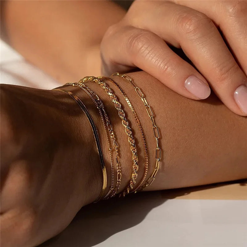 Paige – Ensemble von 6 Multi-Schicht-Armbändern