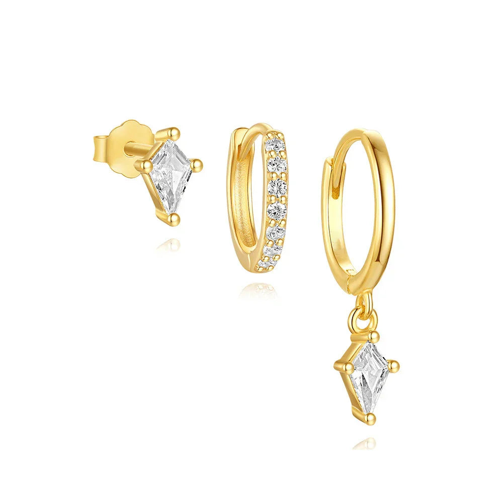 Azaria – Set aus Ohrringen mit Diamantanhänger
