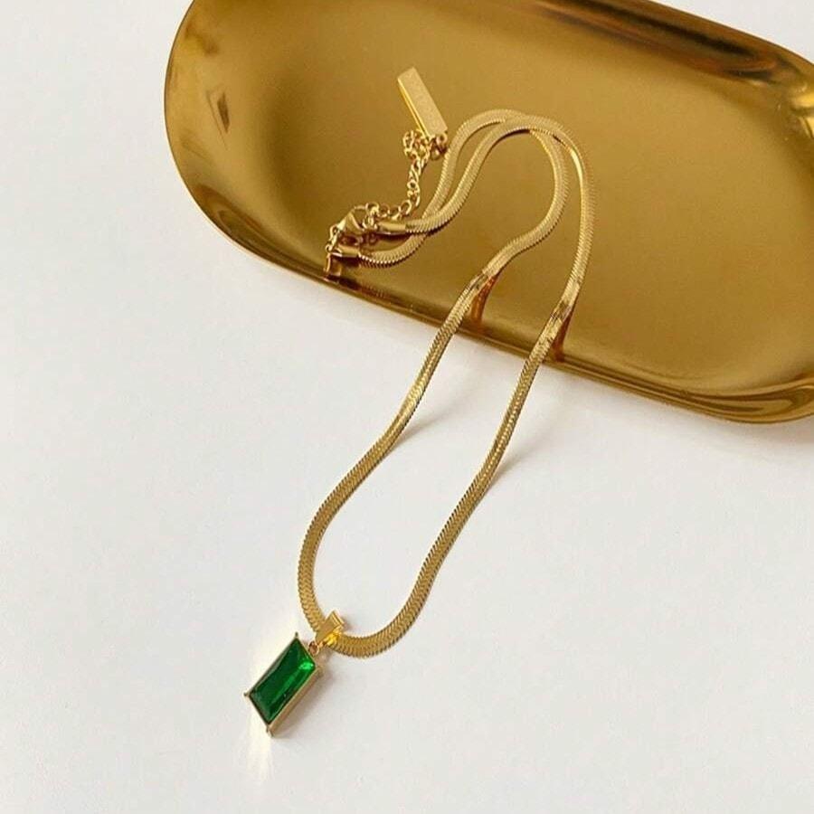 Thea – Anhänger Emerald und Zirkon