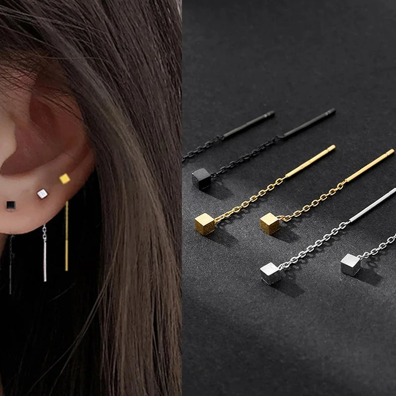 Kaelen – Ohrringe Würfel und Elegante Quasten