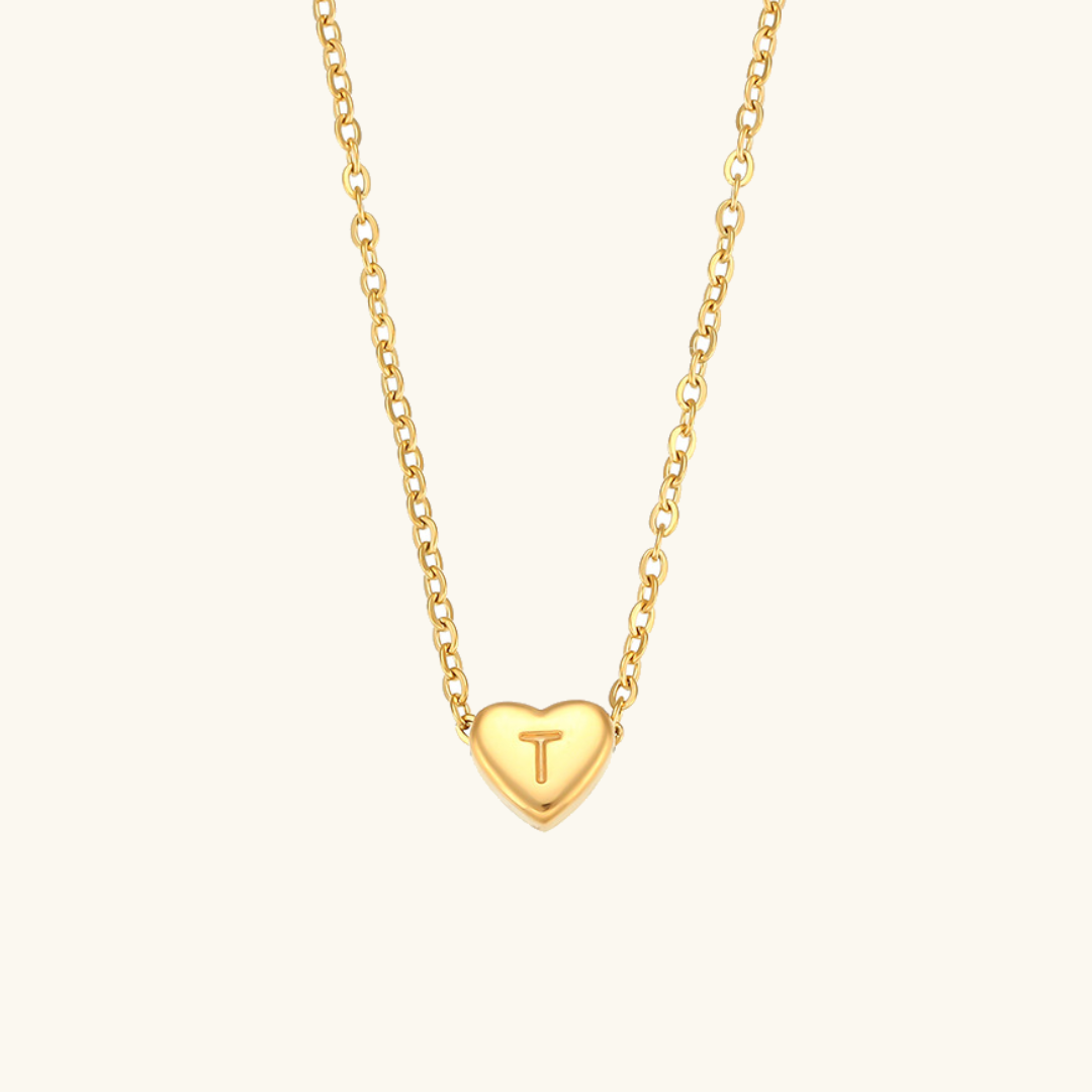 Herz - Initiale Gold Halskette