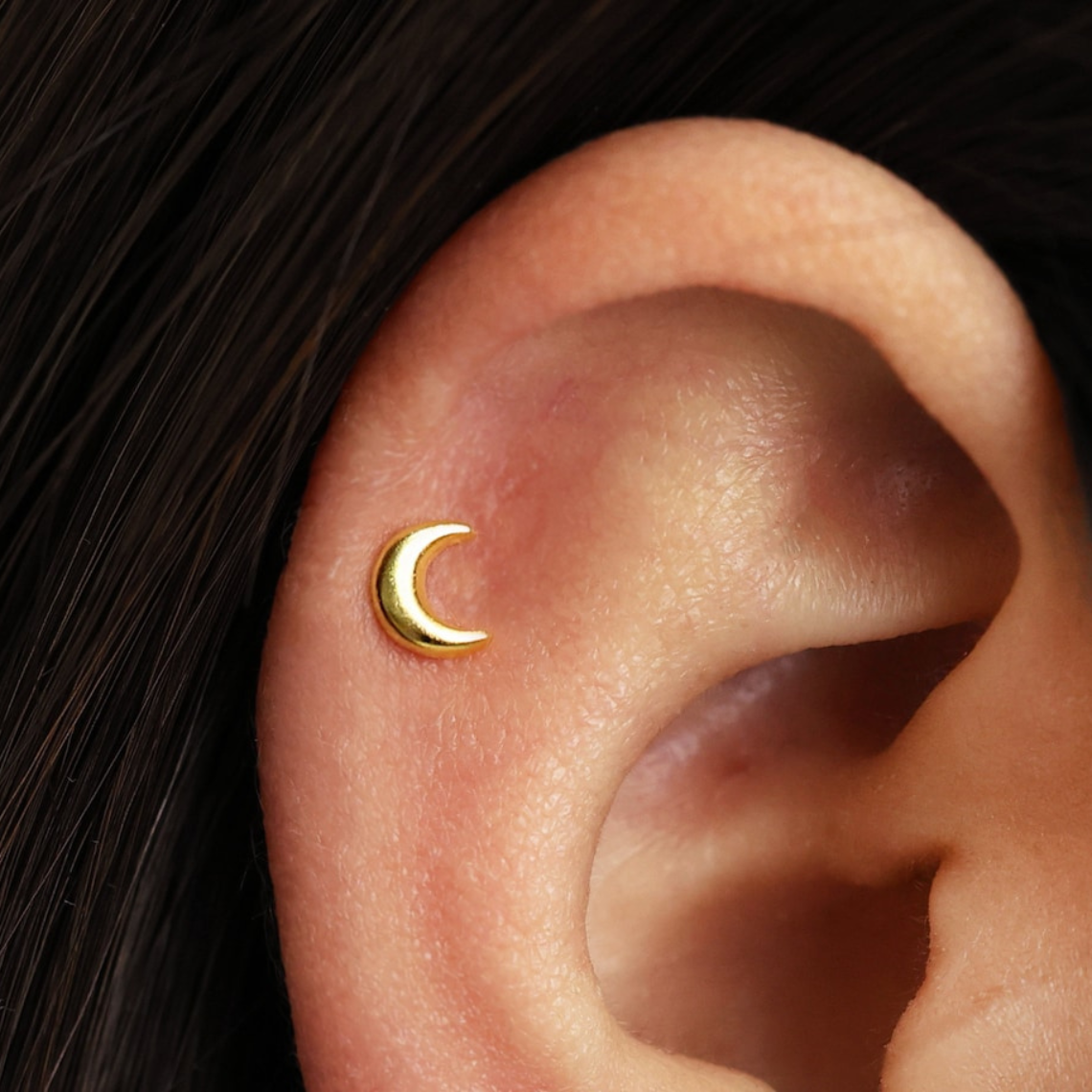 Mond Ohrstecker - Winzige Mond Ohrringe