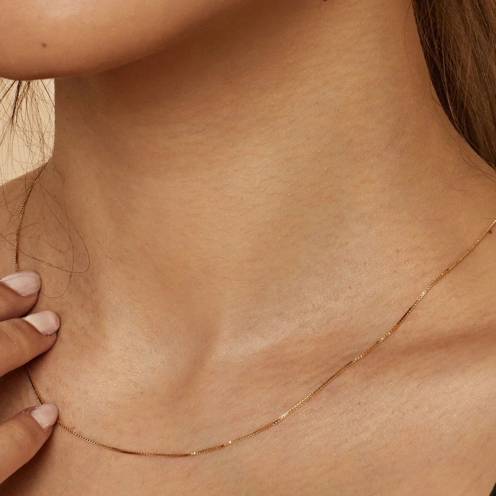 Bodega – Box-Kette in 18K Gold