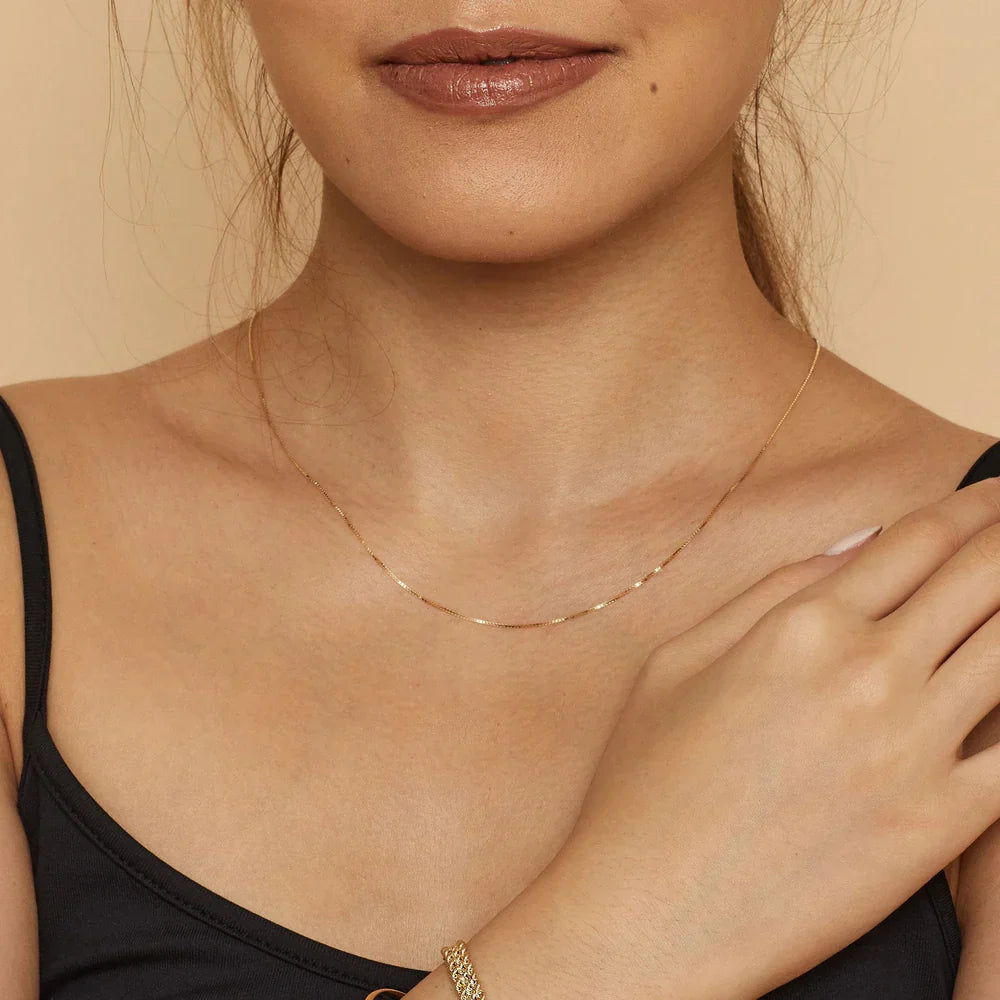 Bodega – Box-Kette in 18K Gold