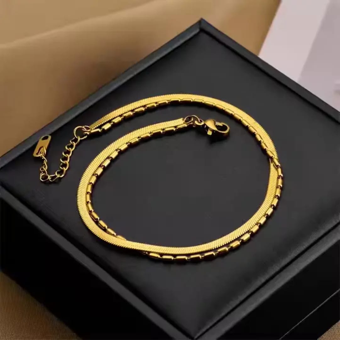 Elise – Minimalistische Doppelkette-Armband