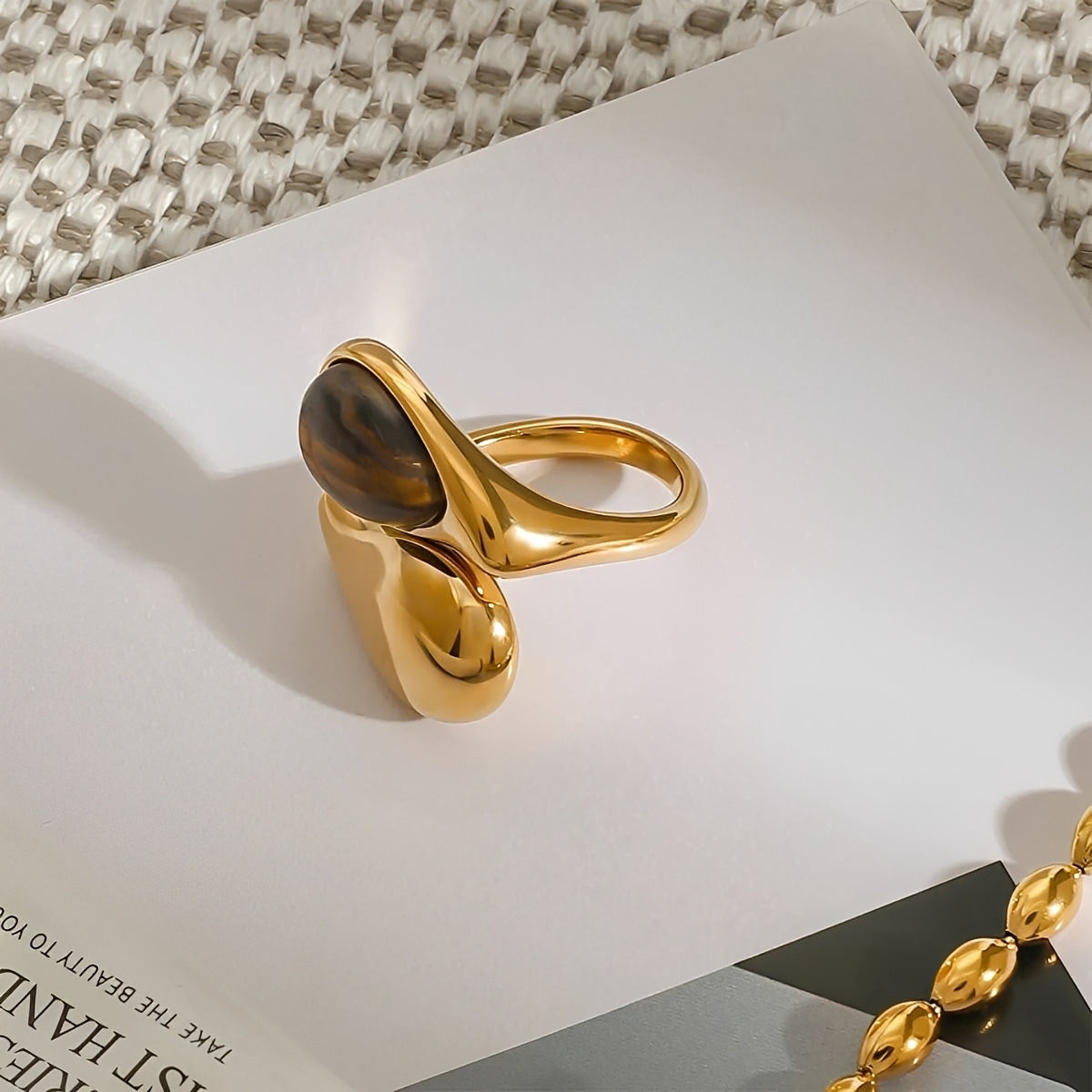 Mara – Eleganter Bernstein-Perlenring
