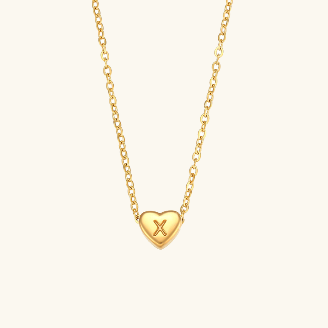Herz - Initiale Gold Halskette