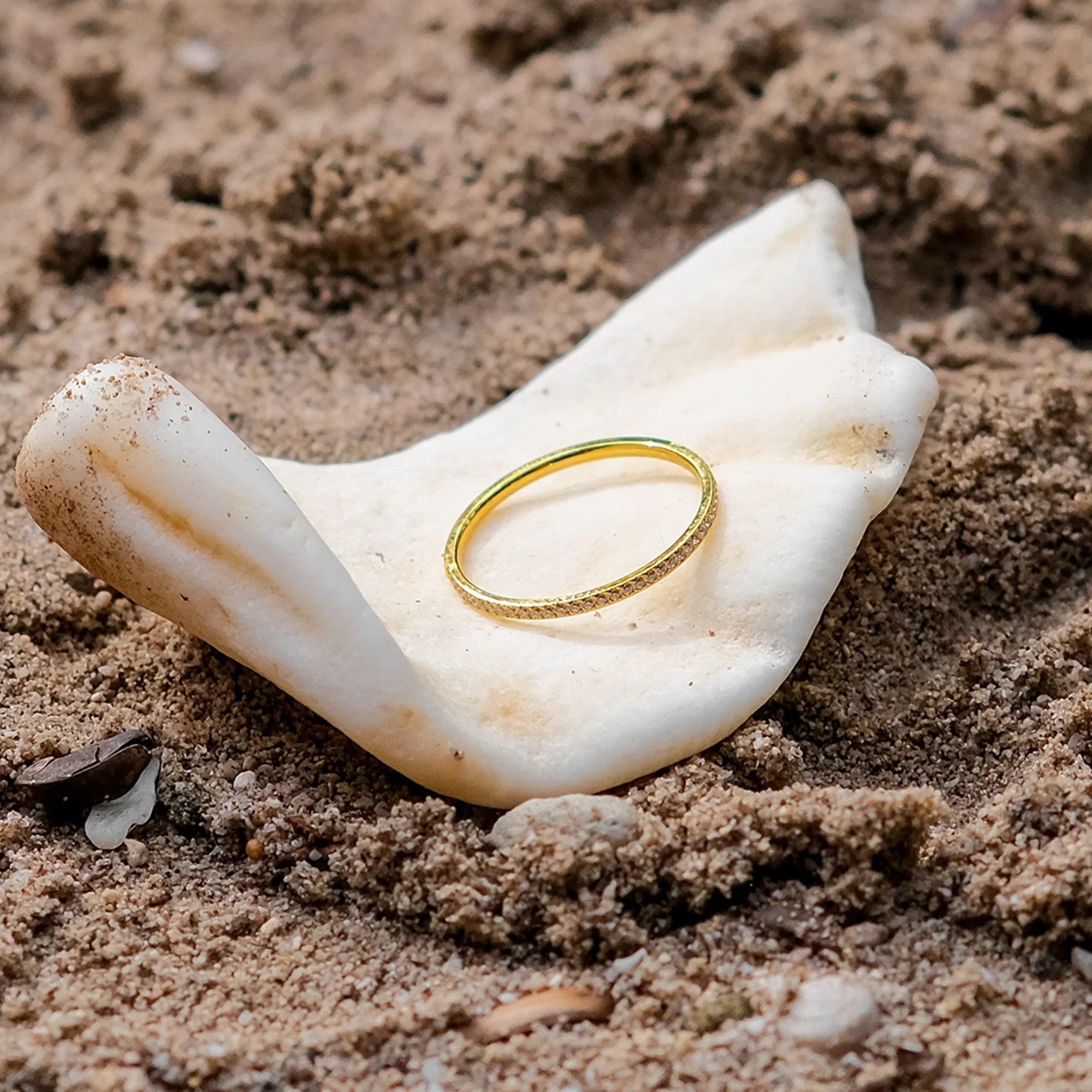 Zarra – Pavé-Ring aus strahlendem Gold