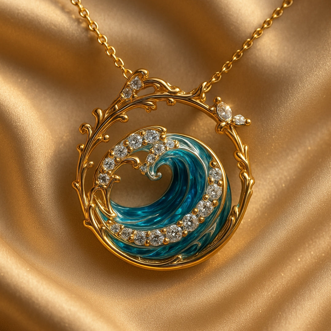 Oceana – Minimalistische Goldene Halskette mit Meerescharme
