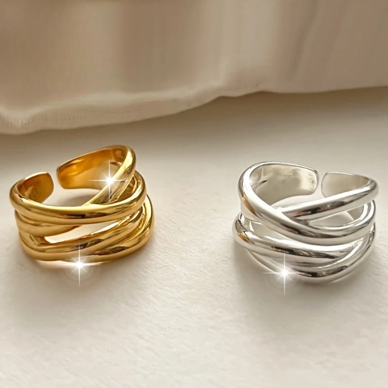 Riley – Geometrischer Ring Romantische Liebe