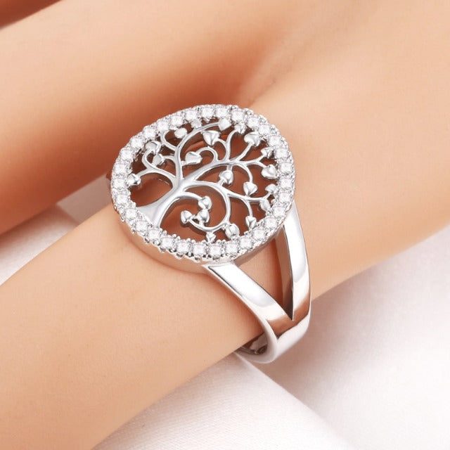 Yelina – Ring Lebensbaum Gold oder Silber
