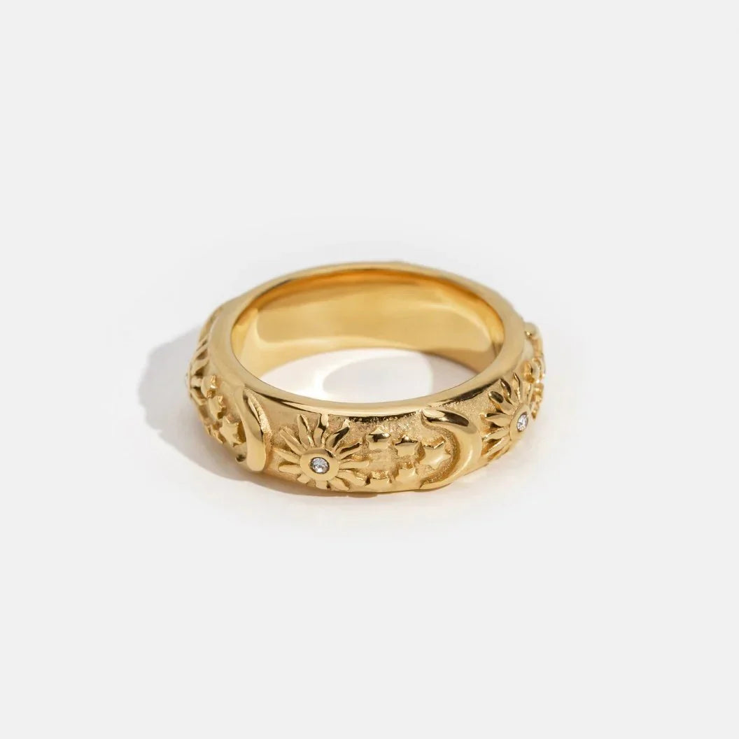 Lunea – Celeste-Ring aus Stahl mit Zirkon