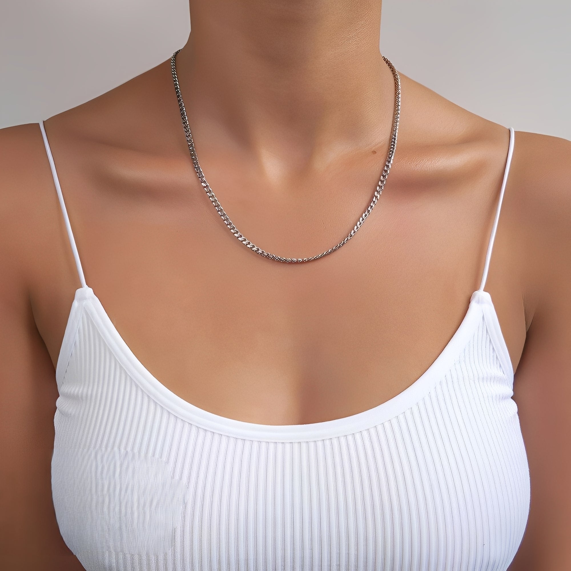 Margaux – Klassische kubanische Kette aus Silber