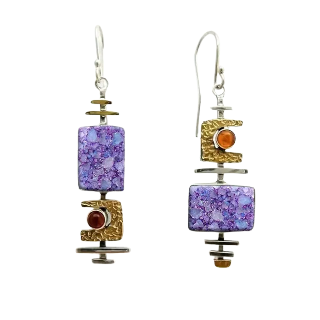 Lila Chic Vintage Ohrringe
