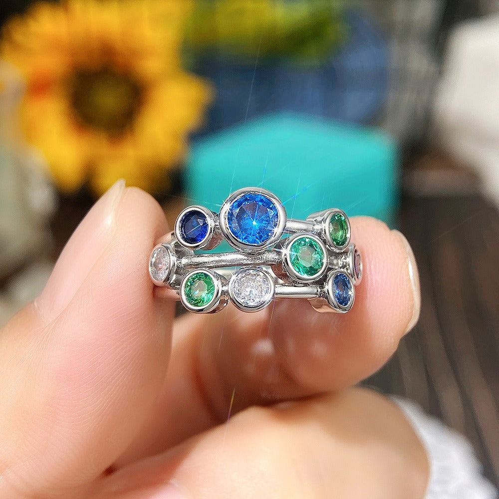 Nerina – Ring mit Ozean-Feeling und nostalgischen Kristallen