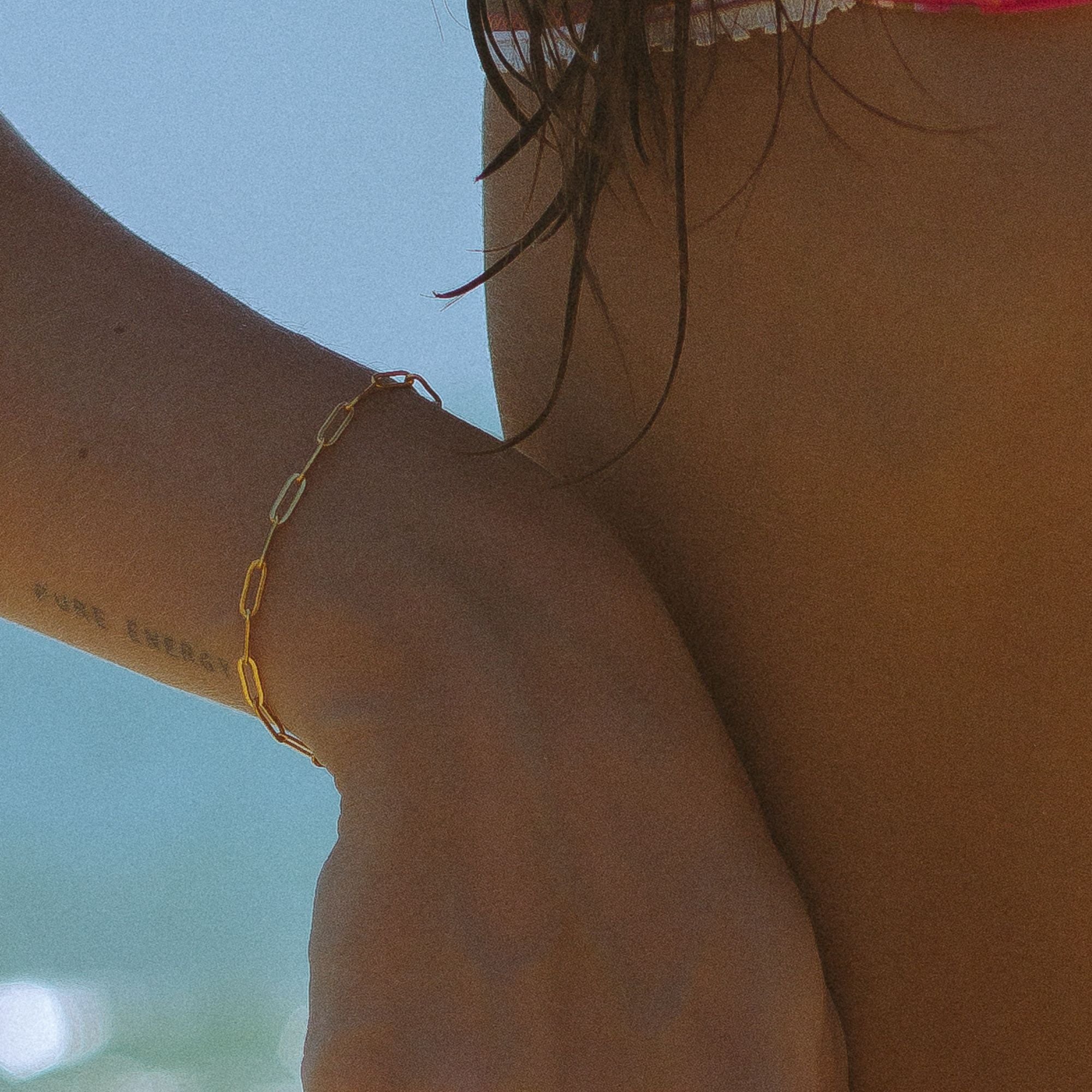 Cozumel – Armband Kette Paperclip Gold