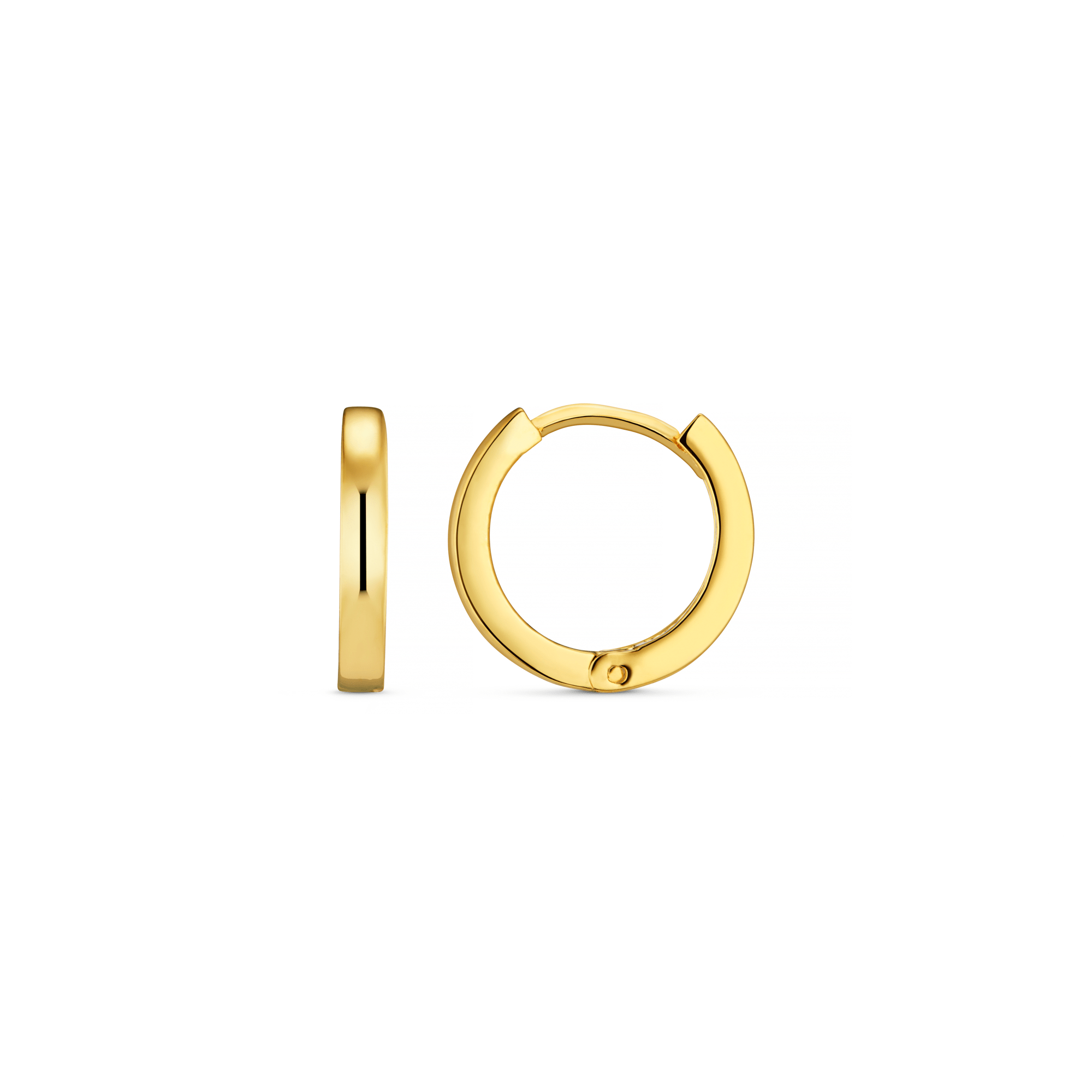 Enora – Goldene Kreolen im Puristischen Design