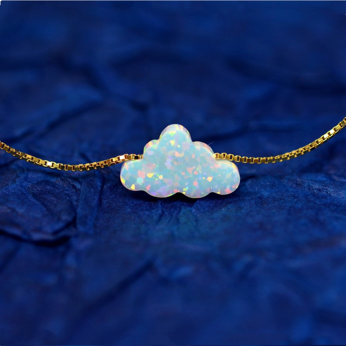 Wolke Opal Halskette - Wolke Anhänger Halskette