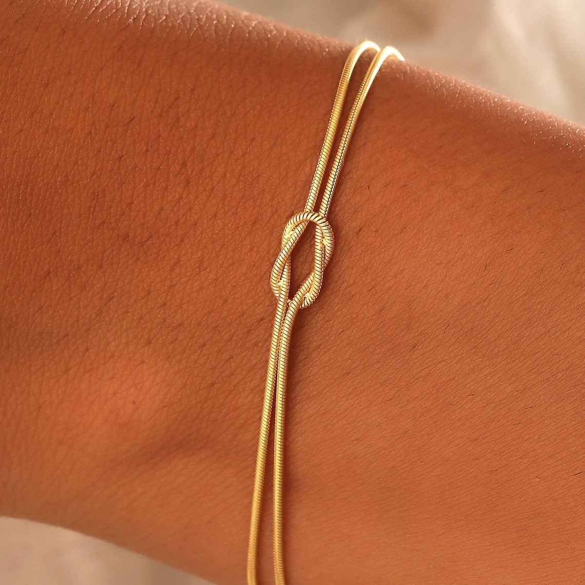 Knoten-Armband - Schlangenketten-Knoten-Armband