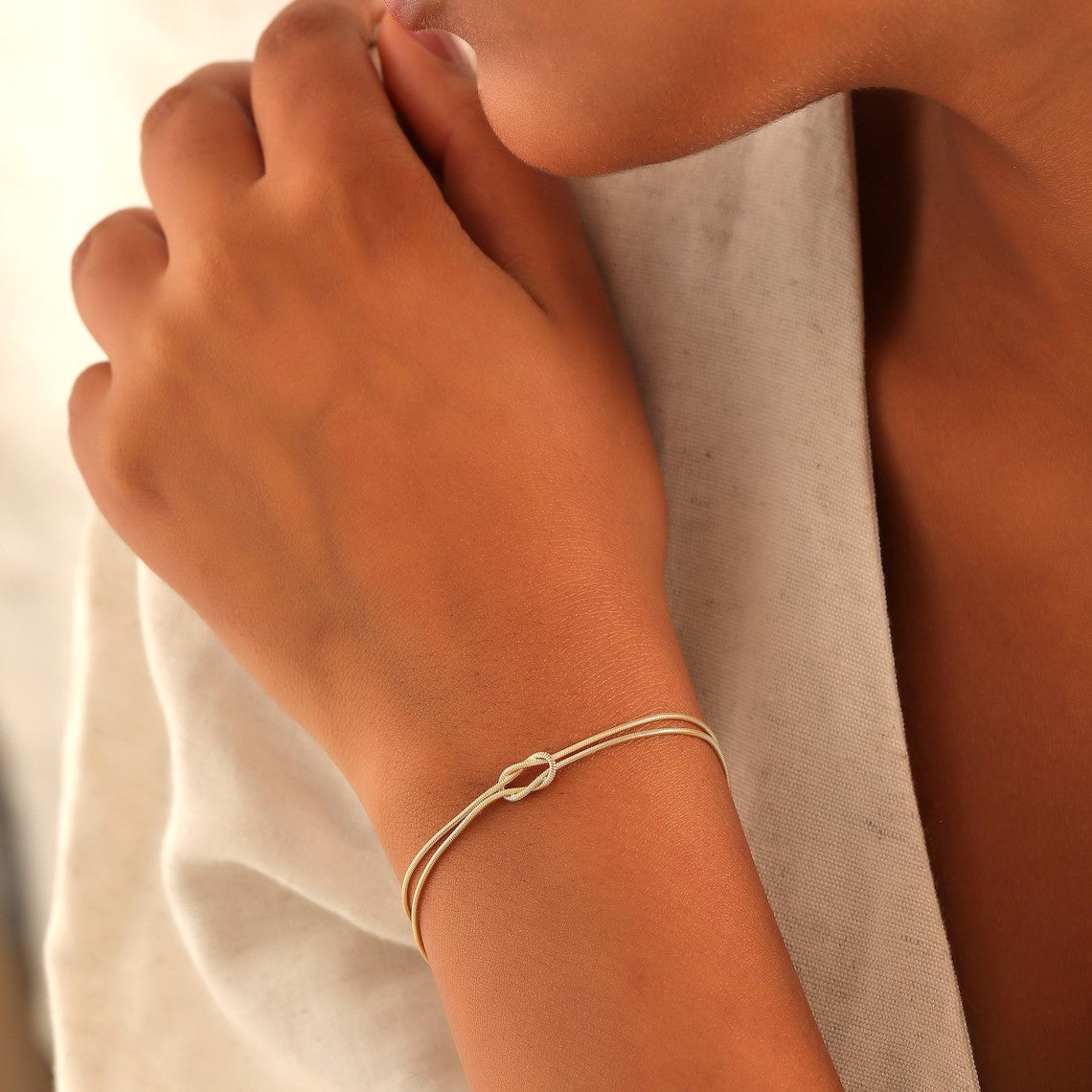 Knoten-Armband - Schlangenketten-Knoten-Armband