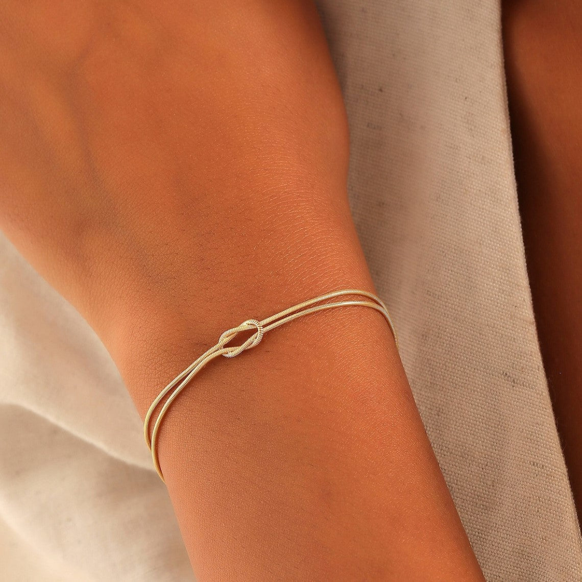 Knoten-Armband - Schlangenketten-Knoten-Armband