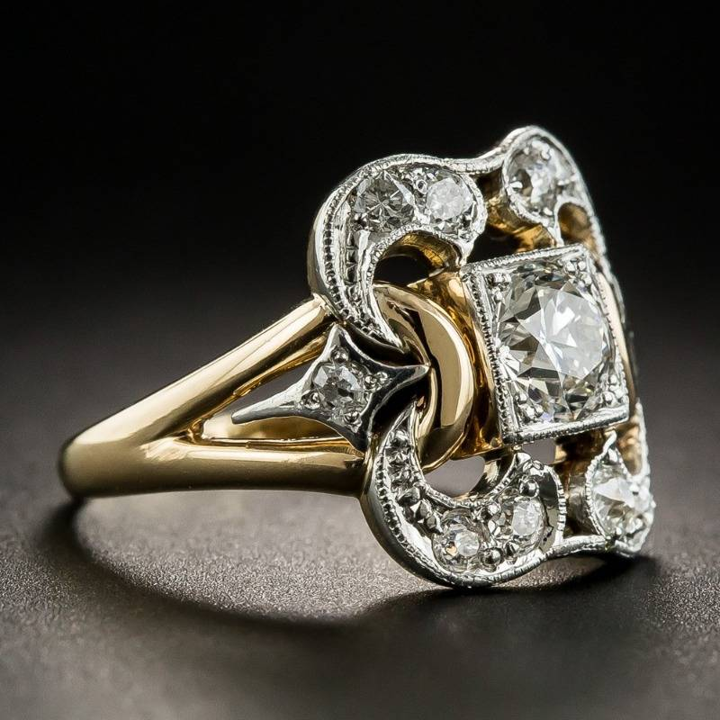Isla – Vintage-Ring aus Gold und Zirkonia