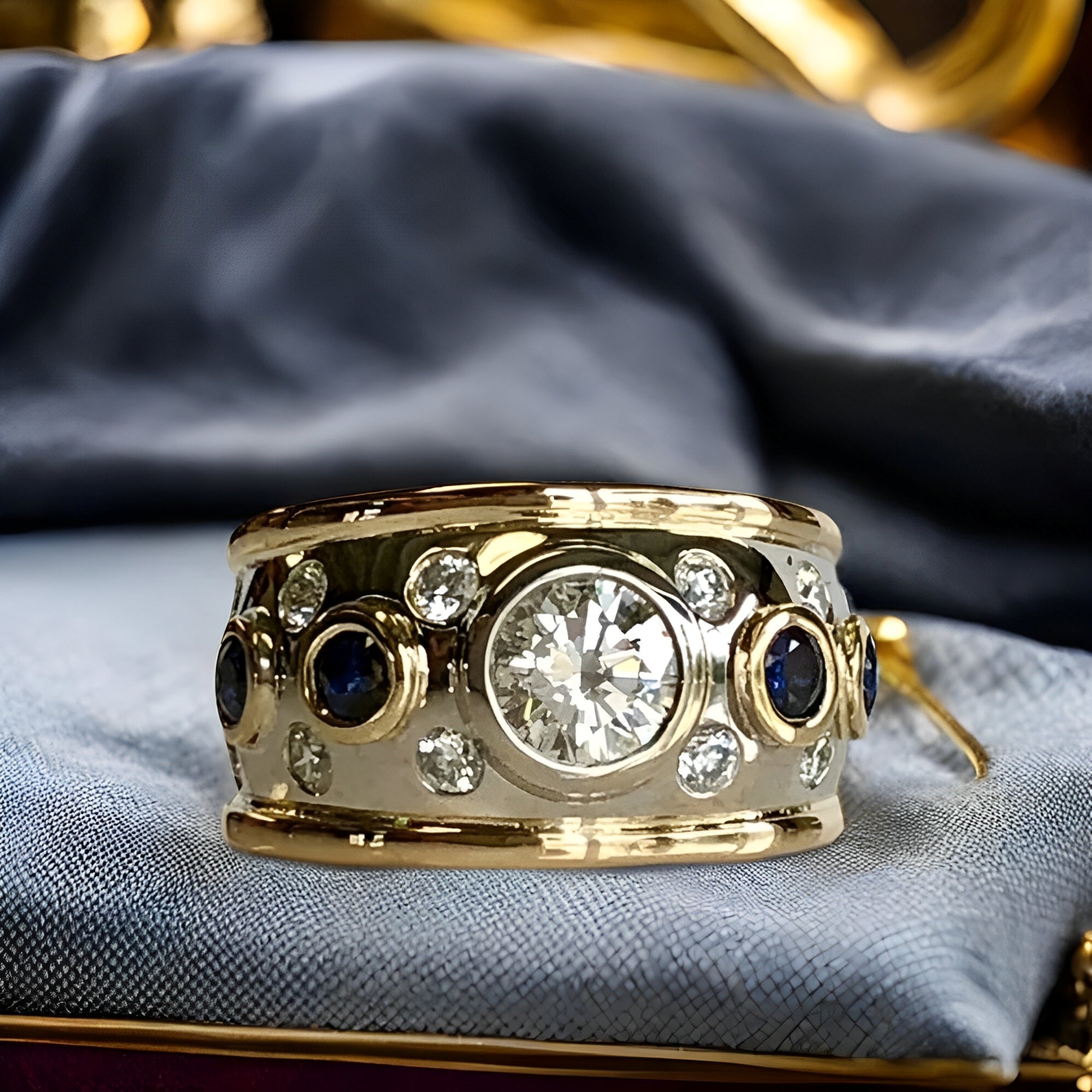 Sierra – Vintage Goldener Ring mit Eingefasstem Zirkon