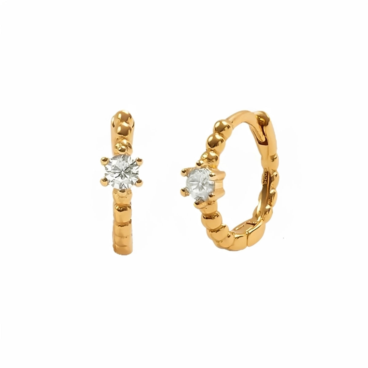 Valentina – Runde Ohrringe Strass Einfache Eleganz