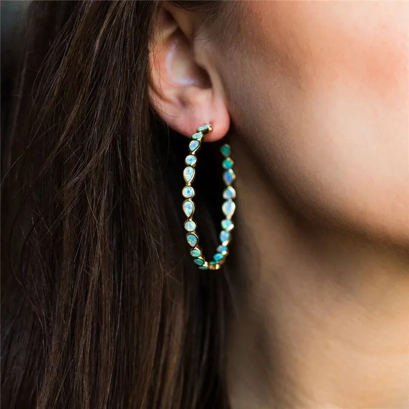 Maricel – Kreise Gold und Opal Hängend