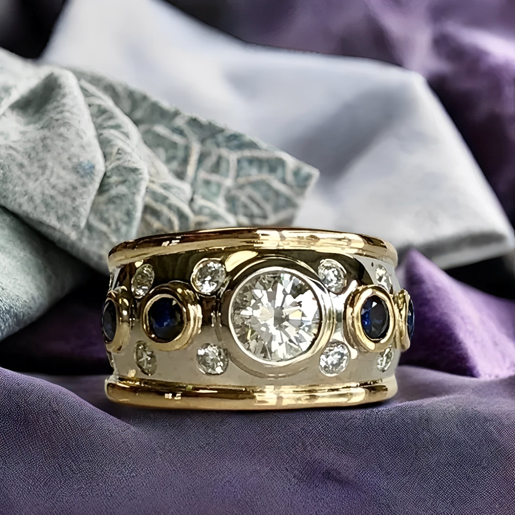 Sierra – Vintage Goldener Ring mit Eingefasstem Zirkon