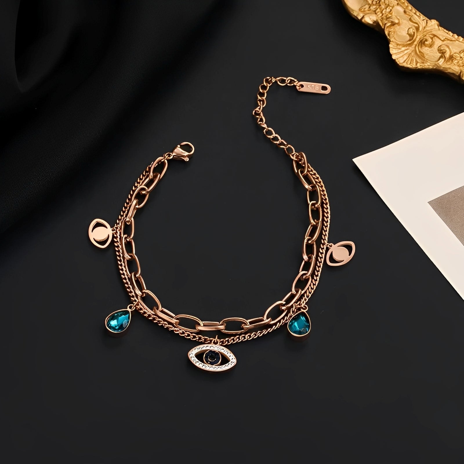 Cris – Doppelschichtiges dickes Kettenarmband