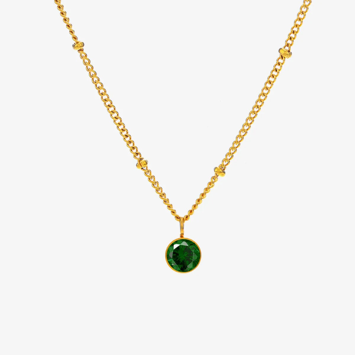Neza – Elegante und zeitlose Smaragd-Goldkette