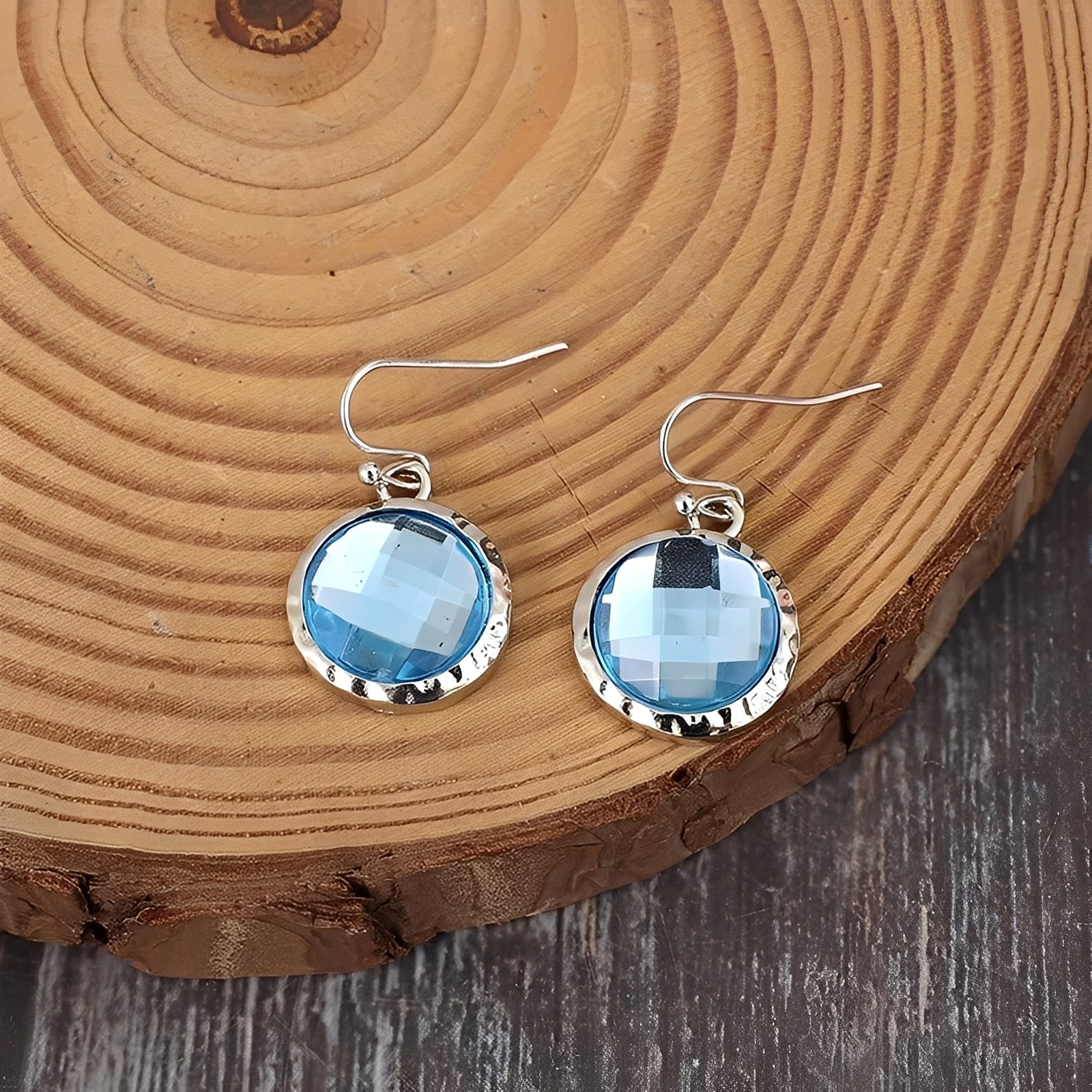 Azura – Ohrringe Blaue Kristalle Vintage