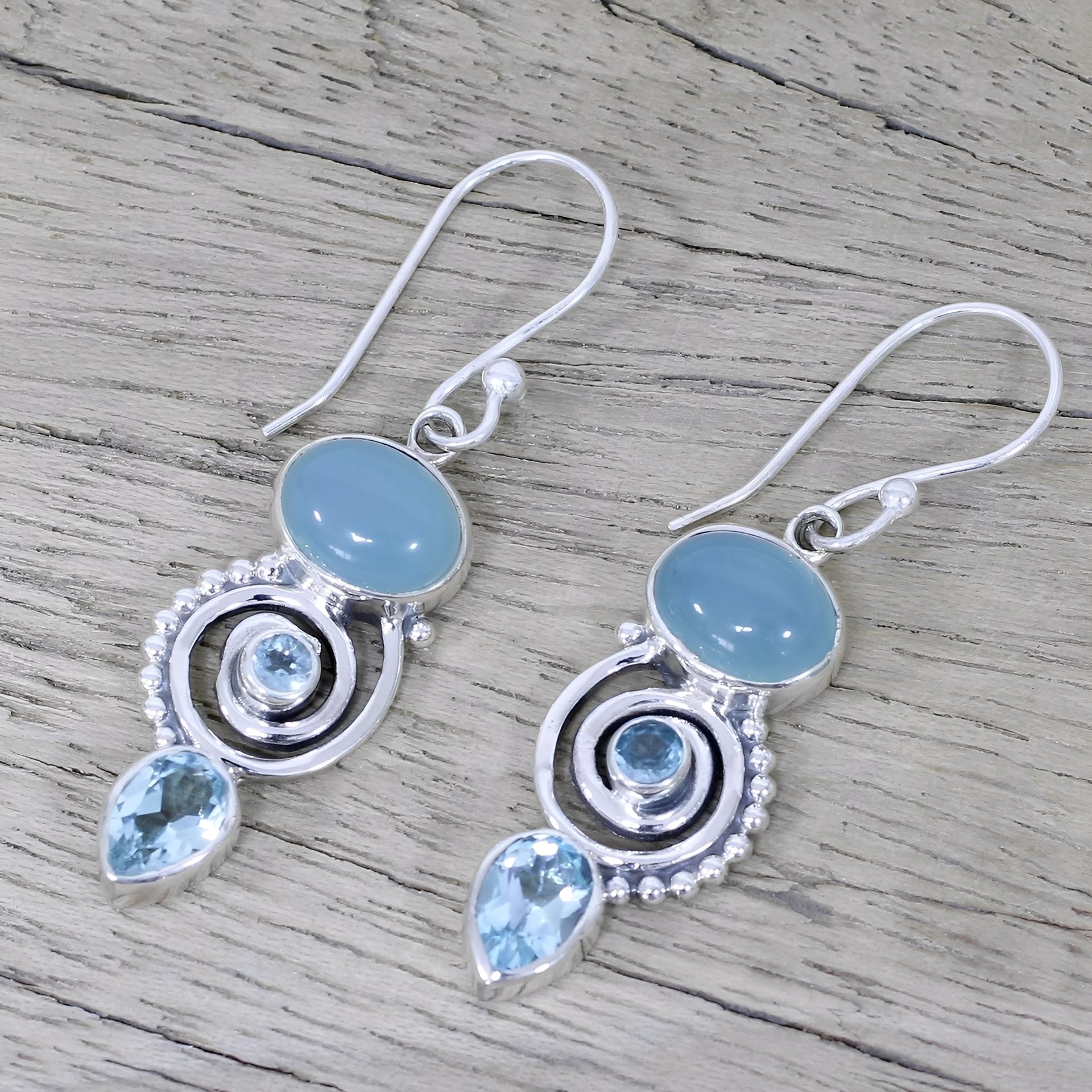Cassie – Vintage-Ohrringe mit Mondstein