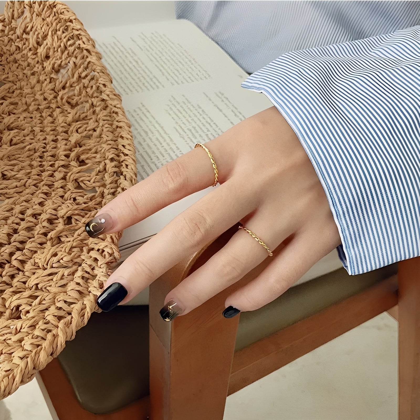 Liora – Multi-Stack-Ring-Set aus Gold