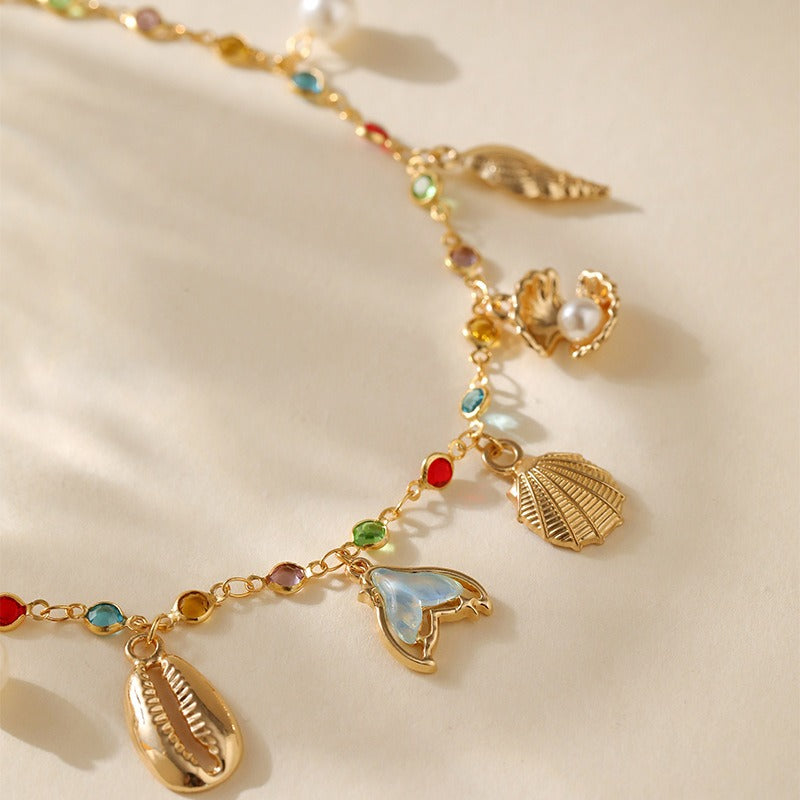 Alma – Kette für den Knöchel Boheme Gold