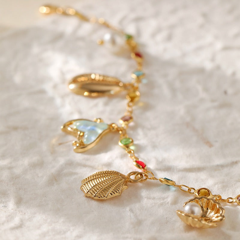 Alma – Kette für den Knöchel Boheme Gold