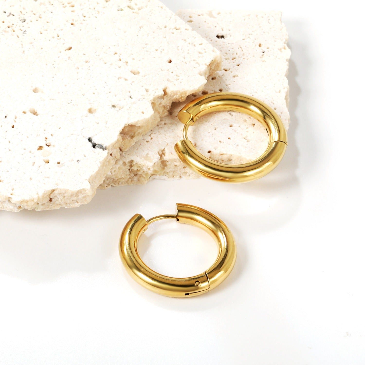 Felice – Ohrringe Creolen Gold Chunky Klein