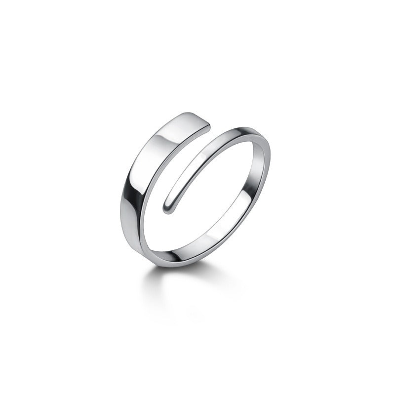 Leslie – Vintage-Silberring mit Texturiertem Finish