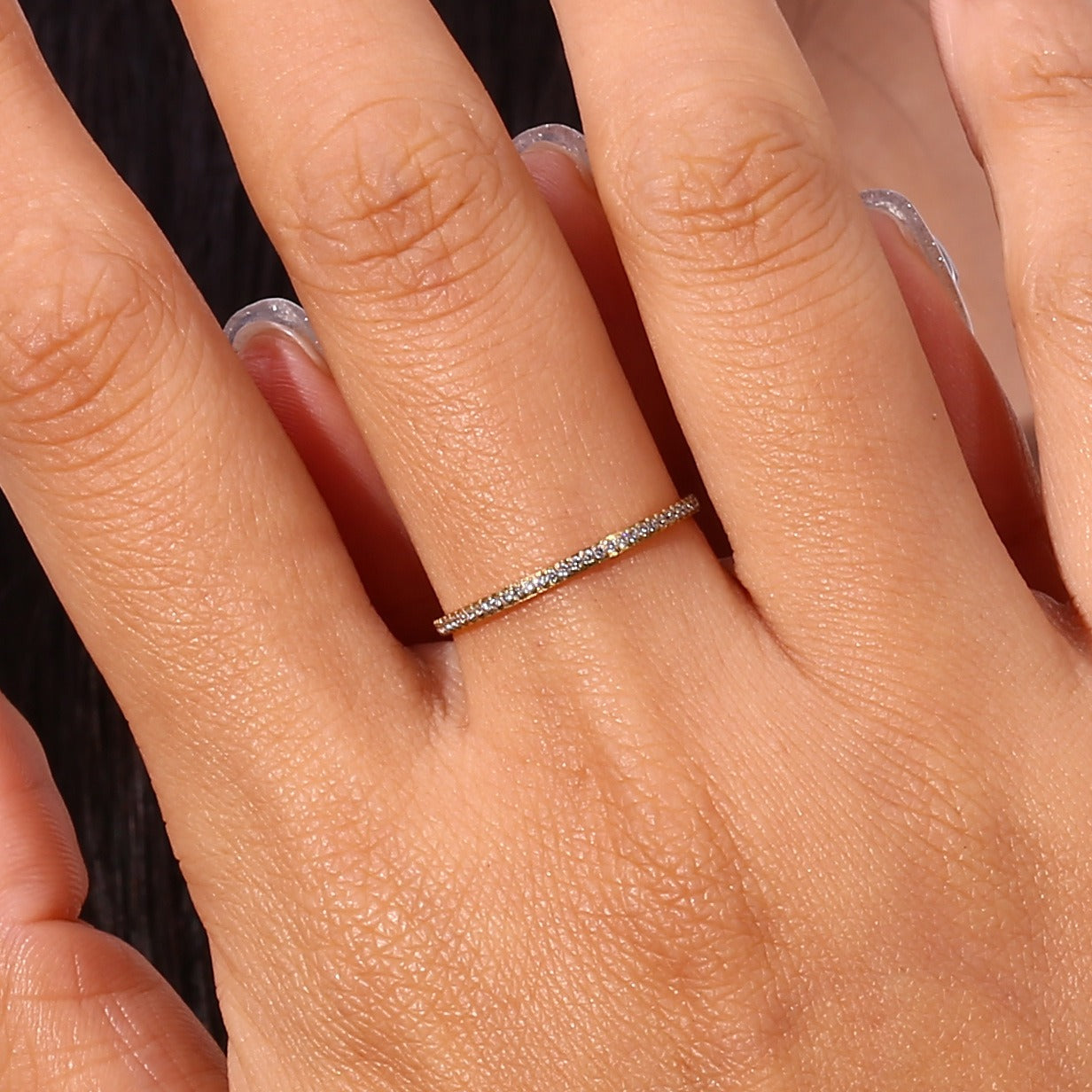 Zarra – Eleganter goldener Pavé-Ring