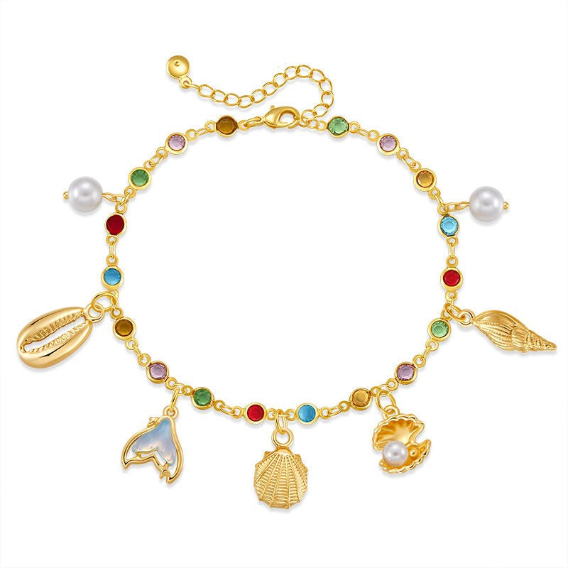 Alma – Kette für den Knöchel Boheme Gold