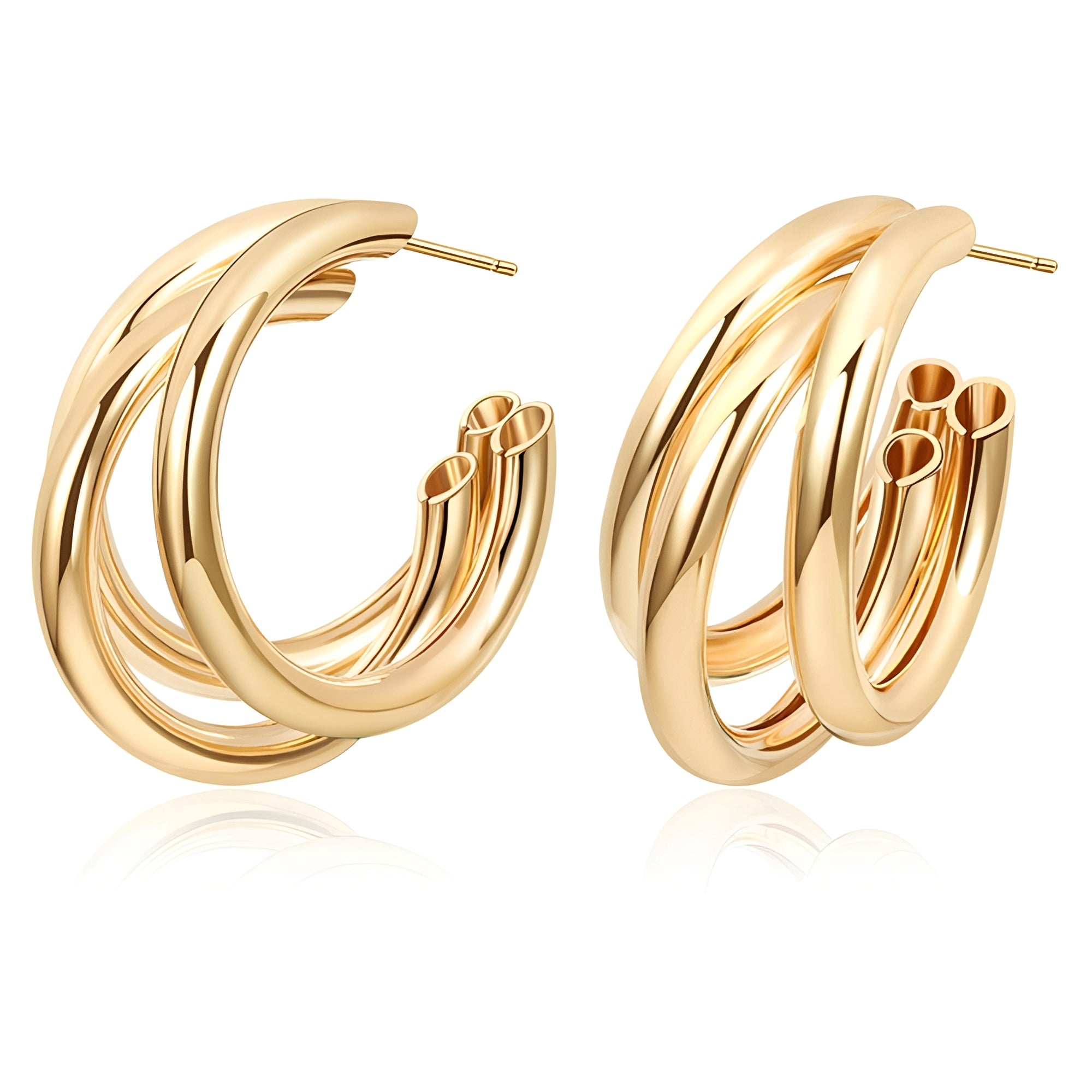 Lyanna – Verschlungene Creolen aus Gold