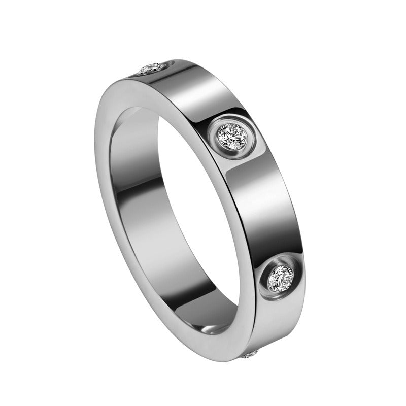 Livia – Titanring mit glitzernden Details