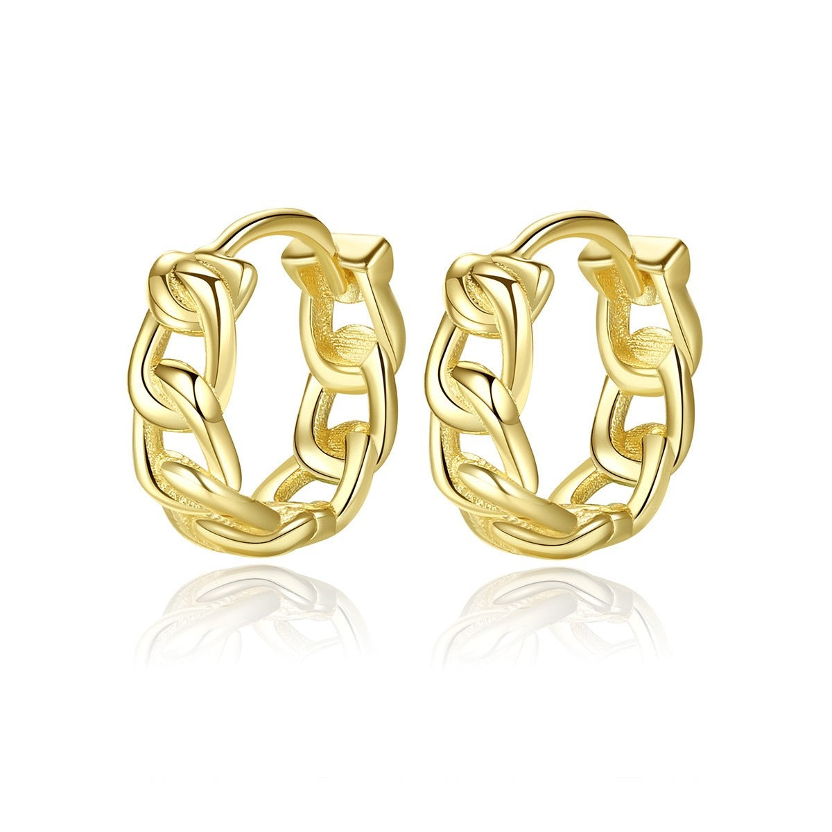 Lynae – Huggie Creolen Kette aus Gold