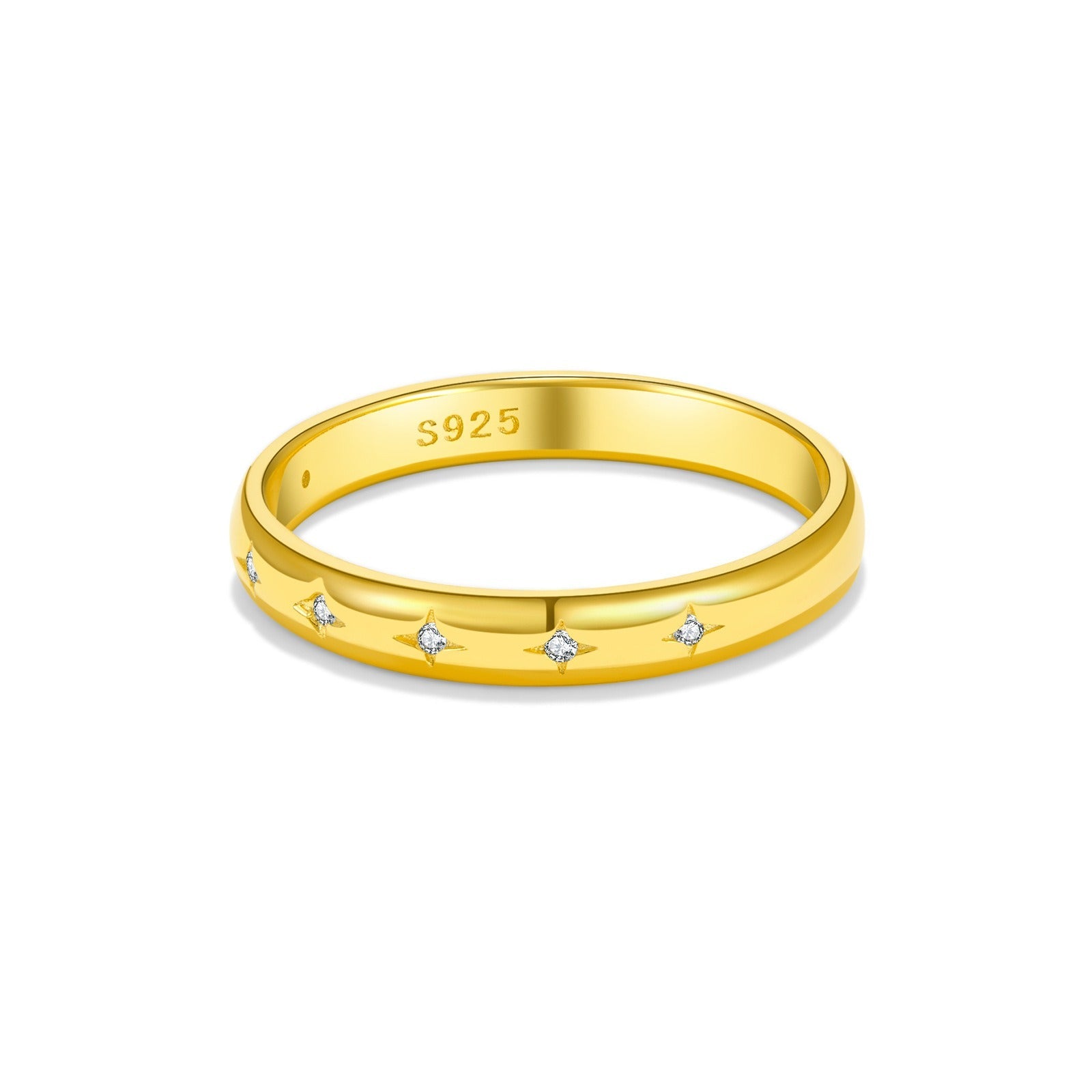 Stella – Goldener Bandring mit kosmischem Stern