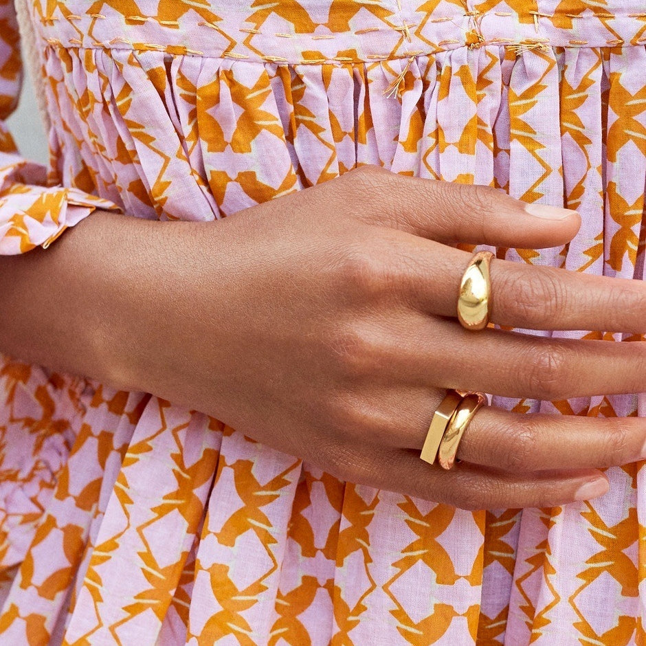 Celestine – Große Glänzende Ring aus Echtem Gold