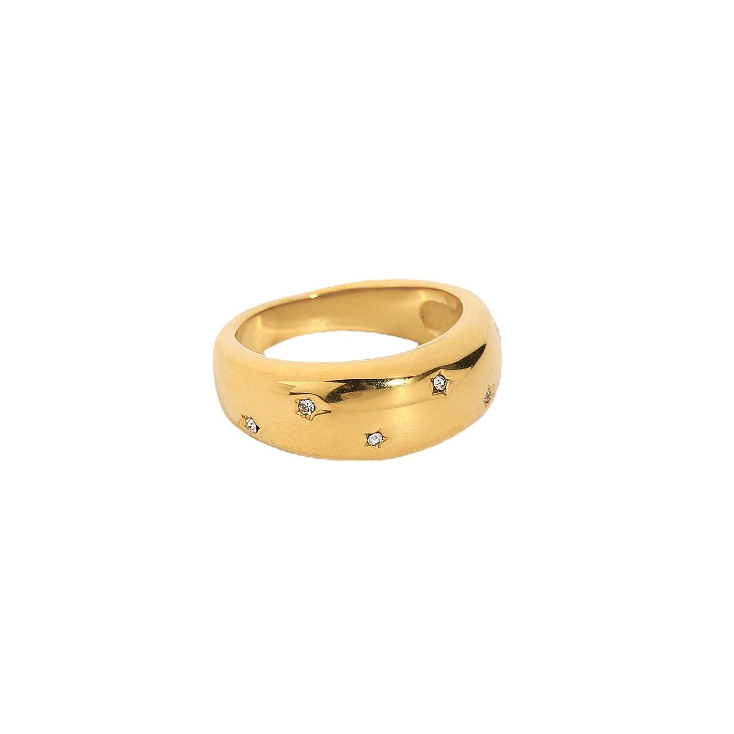 Stella – Ring aus Edelstahl mit eingefasstem Zirkon