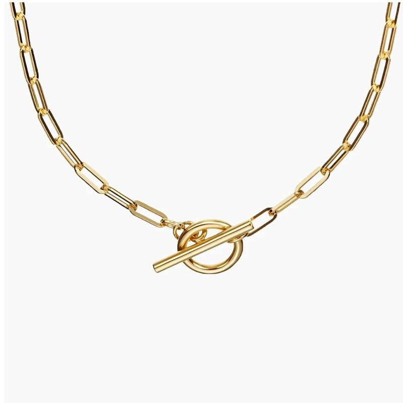 Ellie – T-Bar-Halsband mit linearen Verbindungen aus Gold
